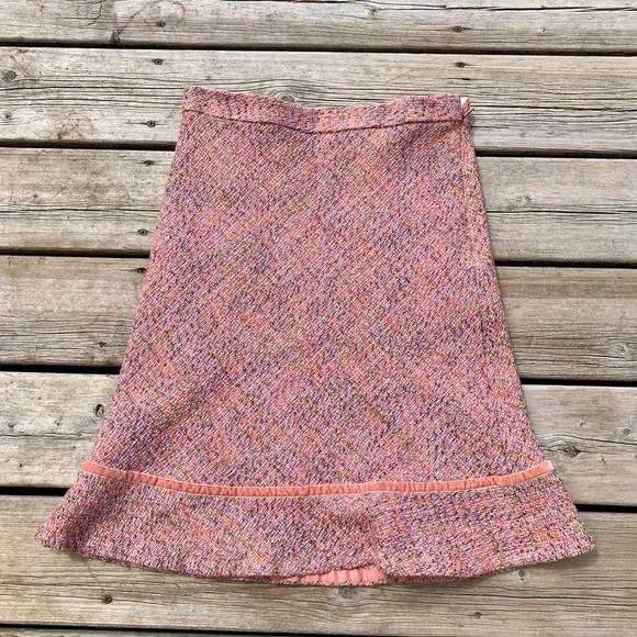 💜 GAP Tweed Skirt Size 4 Pink and Cream - Picture 2 of 6